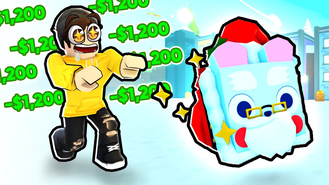 I spent ALL my ROBUX hatching HUGE SANTA PAWS in Roblox Pet Simulator X!