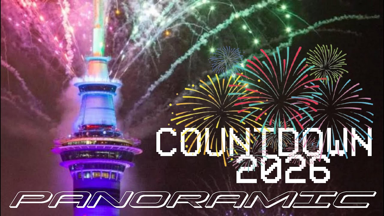 New Year Countdown 2026 Fireworks "Panoramic" Sky View