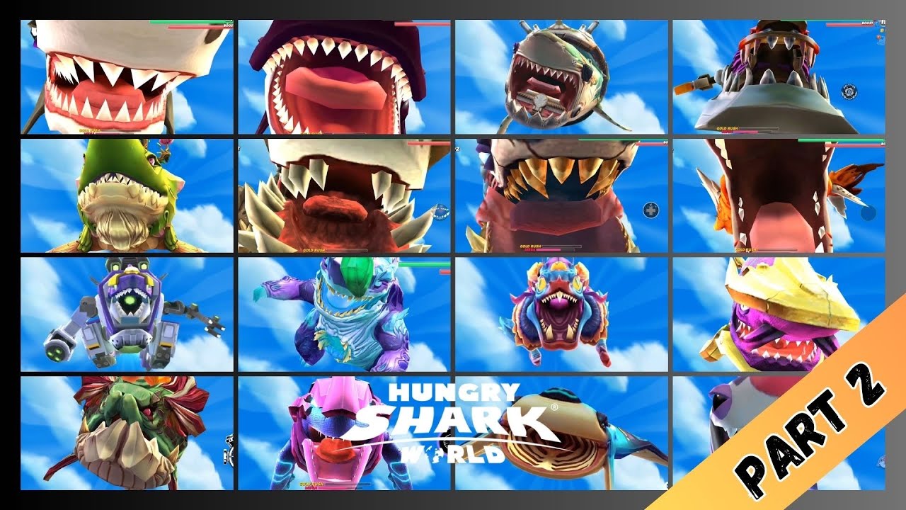 ✨🦈All Hungry Shark Entrances in Hungry Shark World (Part 2 Special Video)🦈✨ | Hungry Shark World