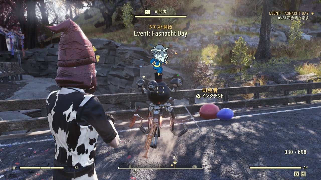 Fallout76ナハト光るマスク確率は10%なの？サーバー切断多いね