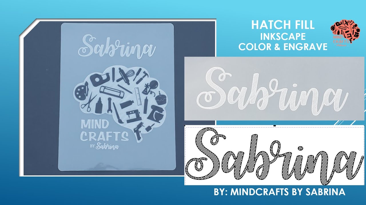 TEXT & IMAGE  HATCH FILL COLOR OR ENGRAVE INKSCAPE 1.0 - Beginners