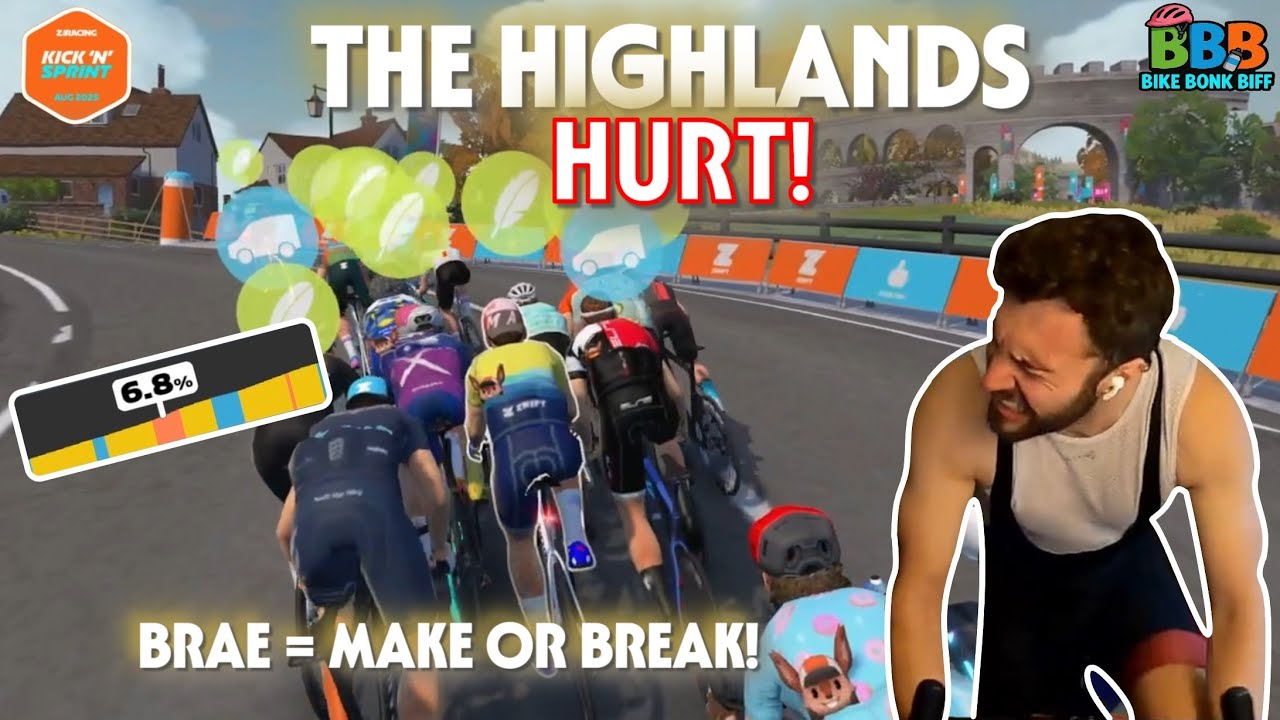 Breakaway Brae Brutality | Zwift Race – Kick ‘N’ Sprint (Cat A, Rolling Highlands)