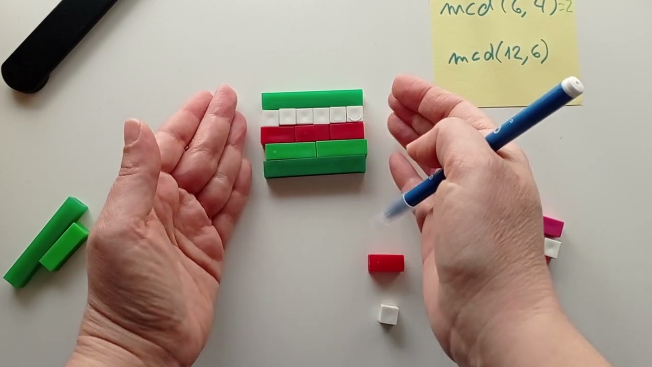 Máximo común divisor con regletas cuisenaire