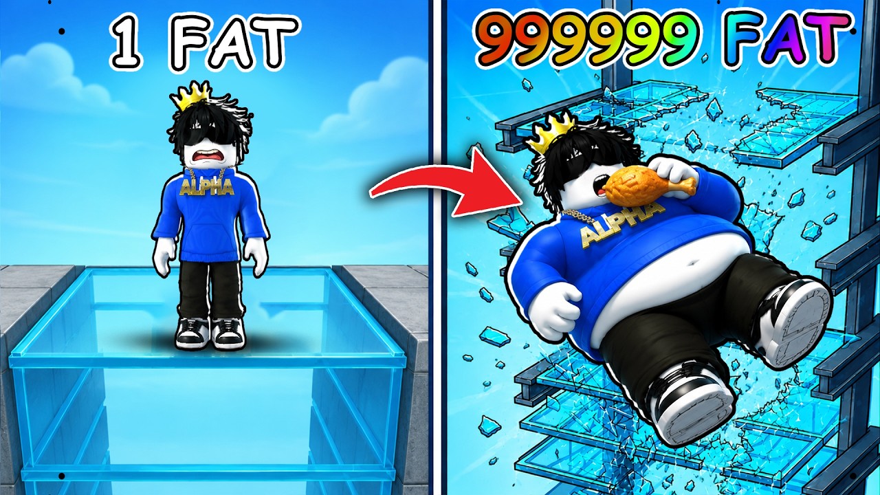 We Get Fat To Break Glass In Roblox!!!