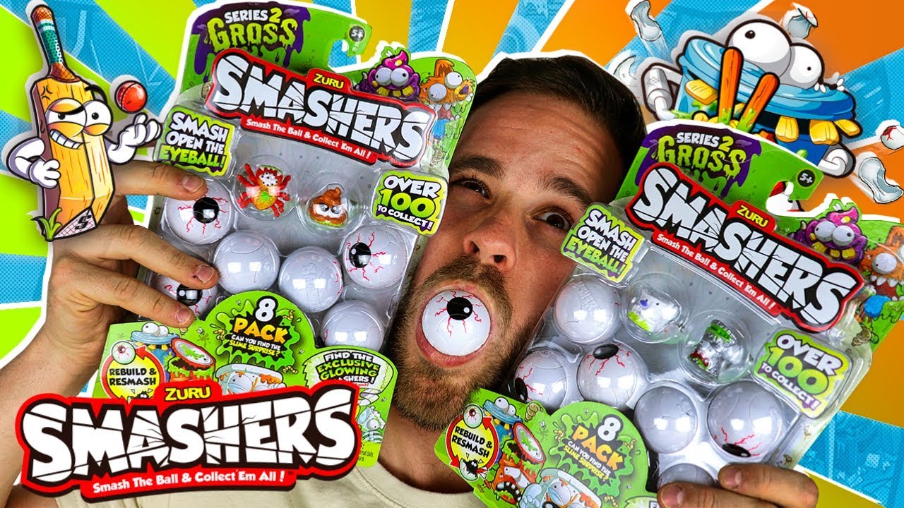 Smashers Series 2 Gross UNBOXING 2 PACKS 16 SMASHERS | Mega UNBOXING Smashers en Pe Toys