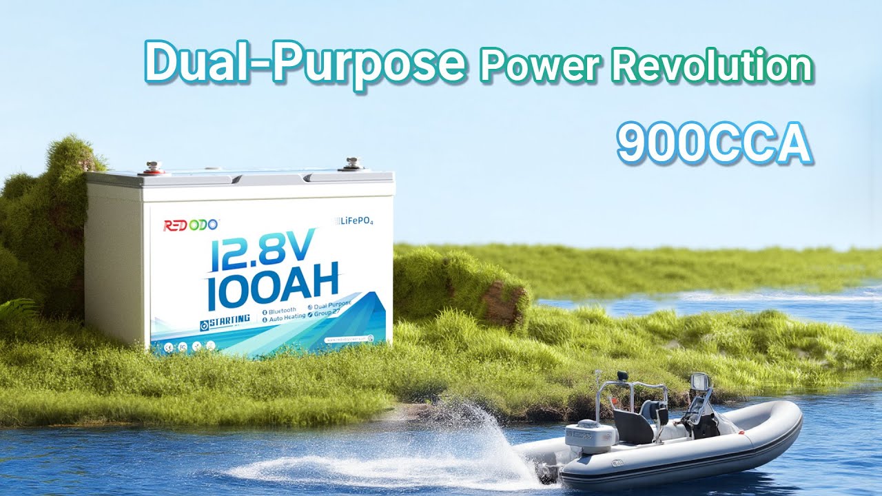 Redodo 12v 100ah Dual-purpose battery redefines marine energy standards #marinelife #lifepo4