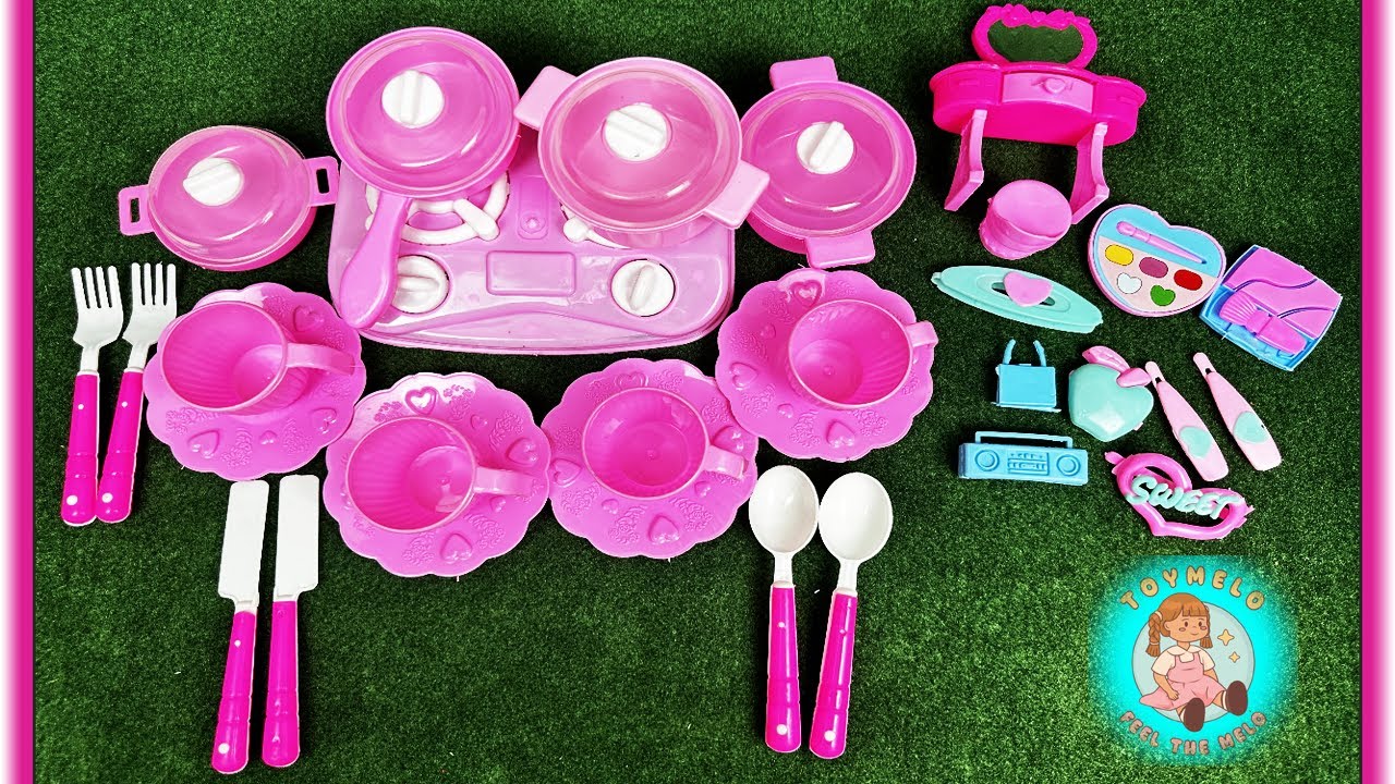 Gentle Sounds ★ Barbie Kitchen Utensils & Dressing Table Unboxing (6-Minute ASMR)