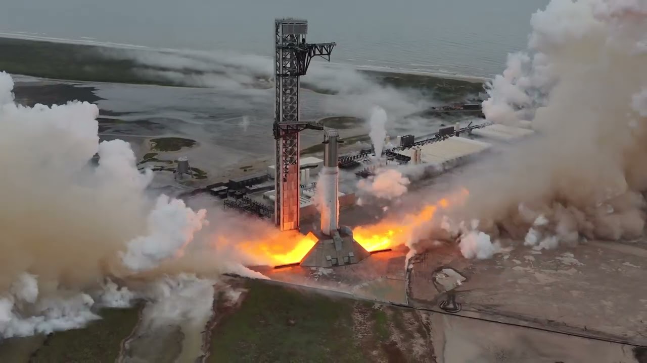 STATIC FIRE! SpaceX Starship Booster 20