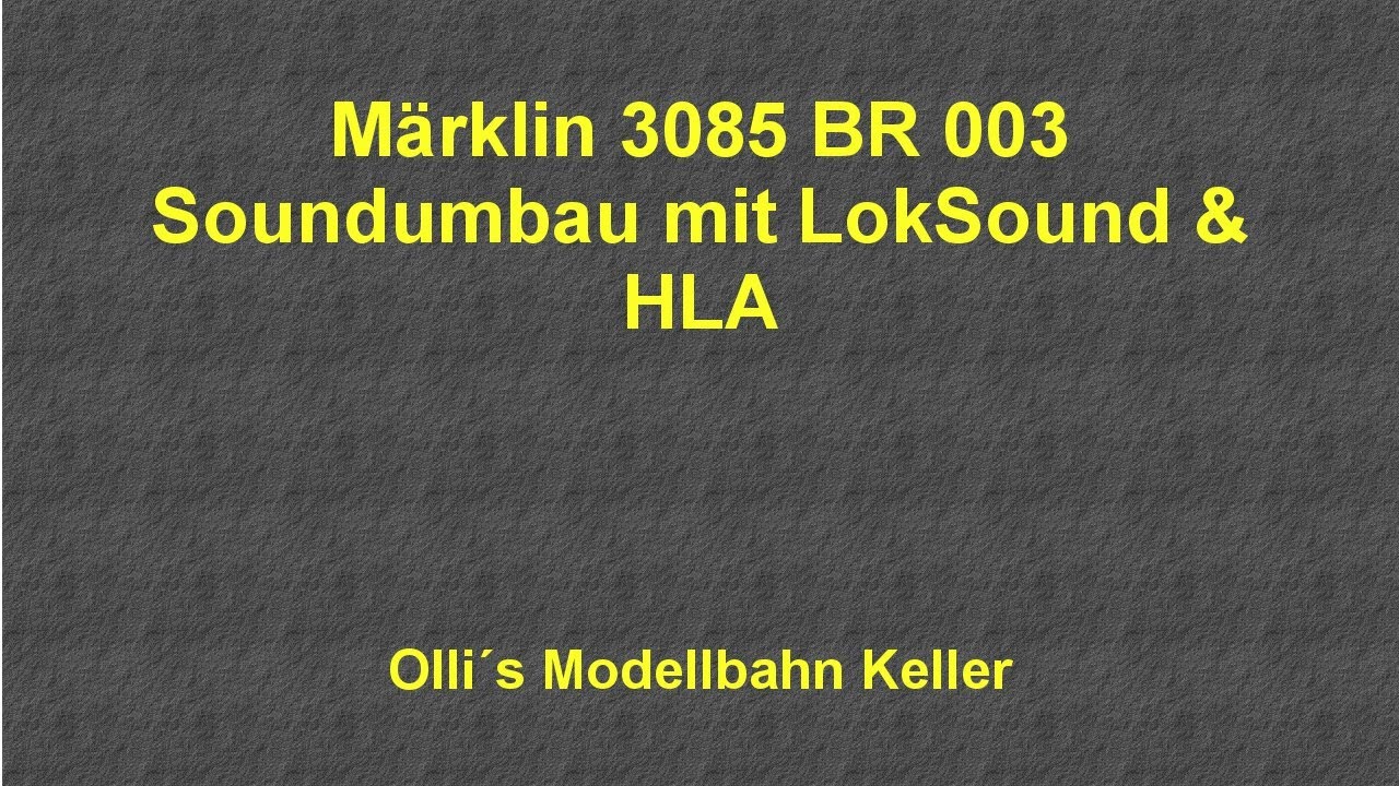 M&auml;rklin 3085 BR 003 Soundumbau mit Hochleistungsantrieb