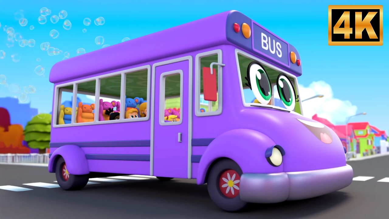 Wheels on the Bus Song | 3D Cartoon Animation for Kids & Toddlers
