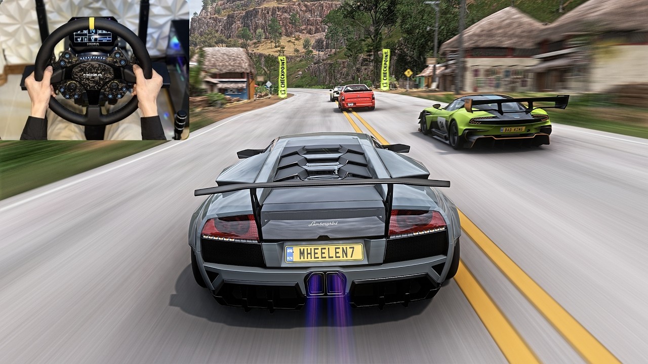 1539HP Lamborghini Murcielago LP670-4 SV Racing The Goliath Forza horizon 5 |Steering Wheel Gameplay