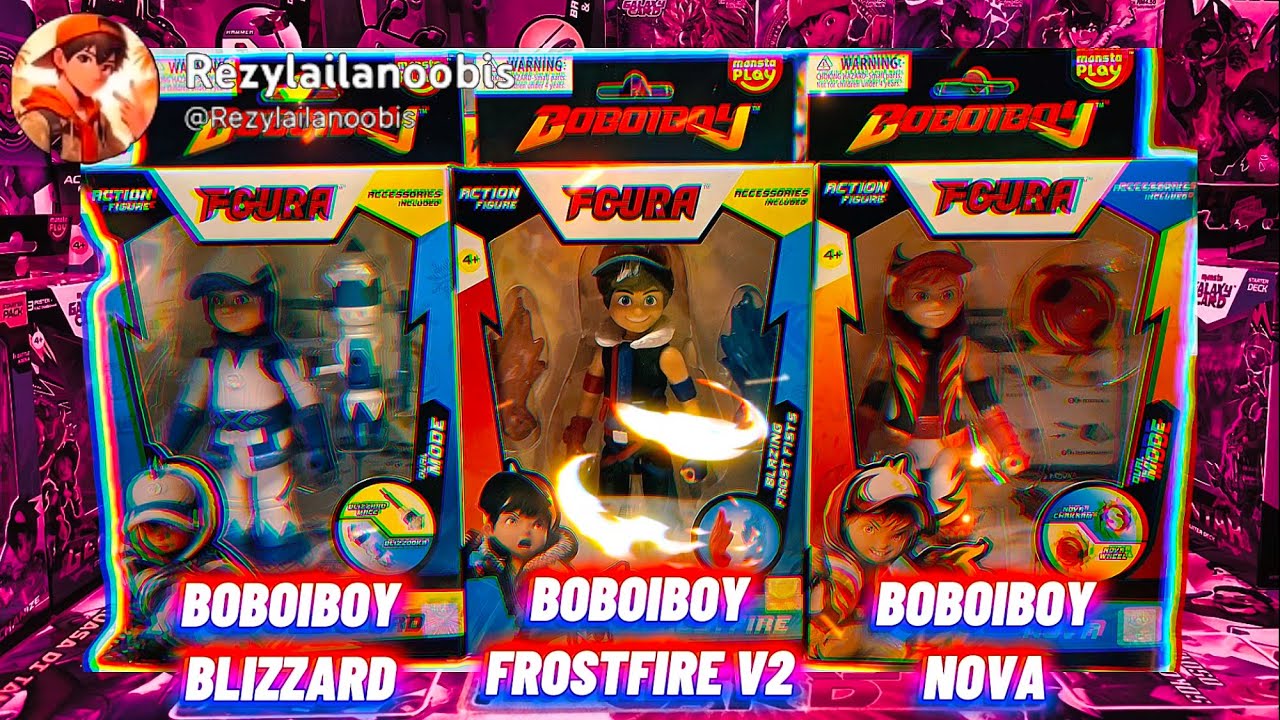 Unboxing Fgura Boboiboy Nova ,Fgura Boboiboy Blizzard dan Fgura Boboiboy Frostfire V2.