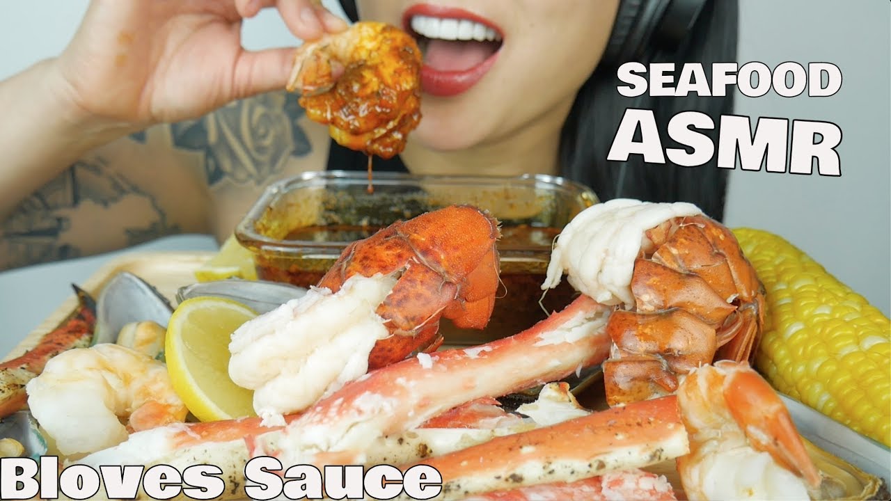 ASMR SEAFOOD BOIL with BLOVESLIFE SMACKALICIOUS SAUCE (EATING SOUNDS) NO TALKING | SAS-ASMR