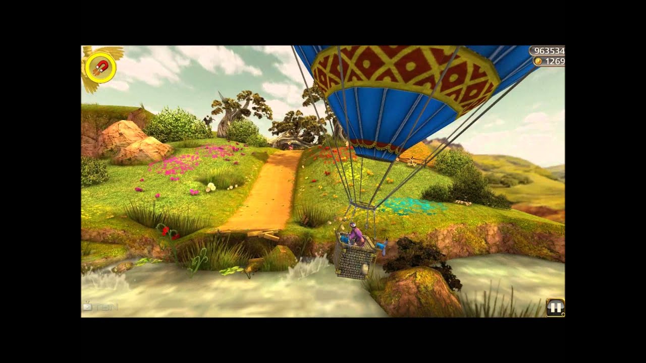 Temple Run:Oz Funny Moments in the Air Balloon Glitch