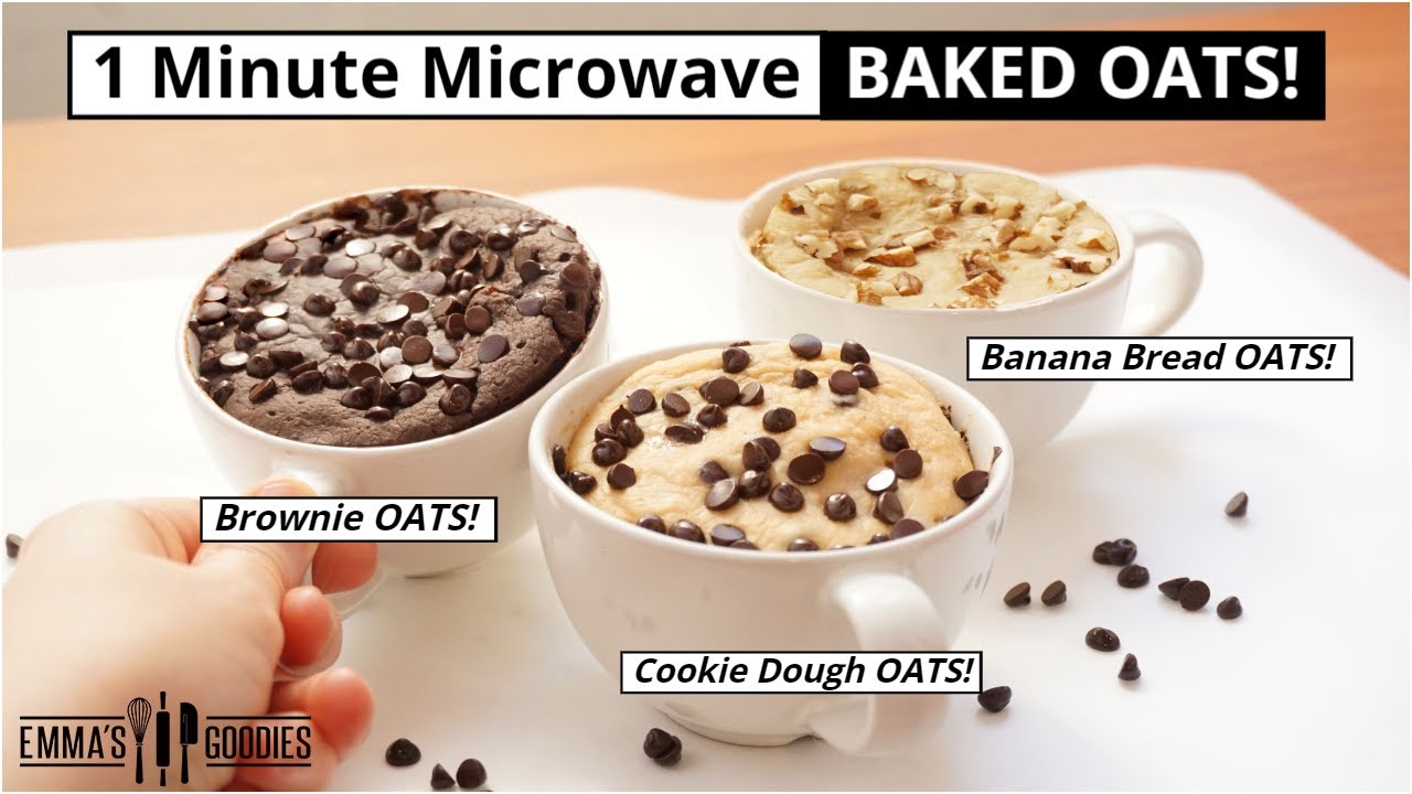 1 Minute Microwave BAKED OATS ! Easy Breakfast on the go!