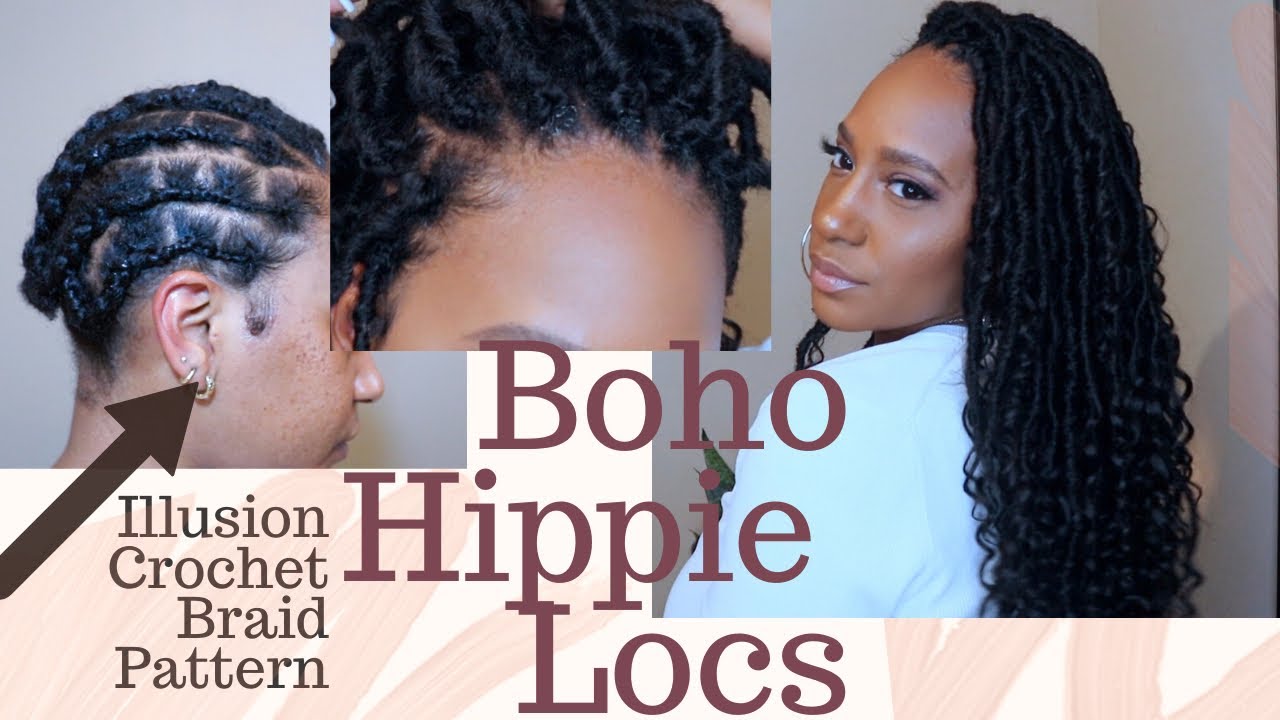 Freetress Boho Hippie Locs| New Individual Illusion Braid Pattern| Best Crochet Braid Pattern