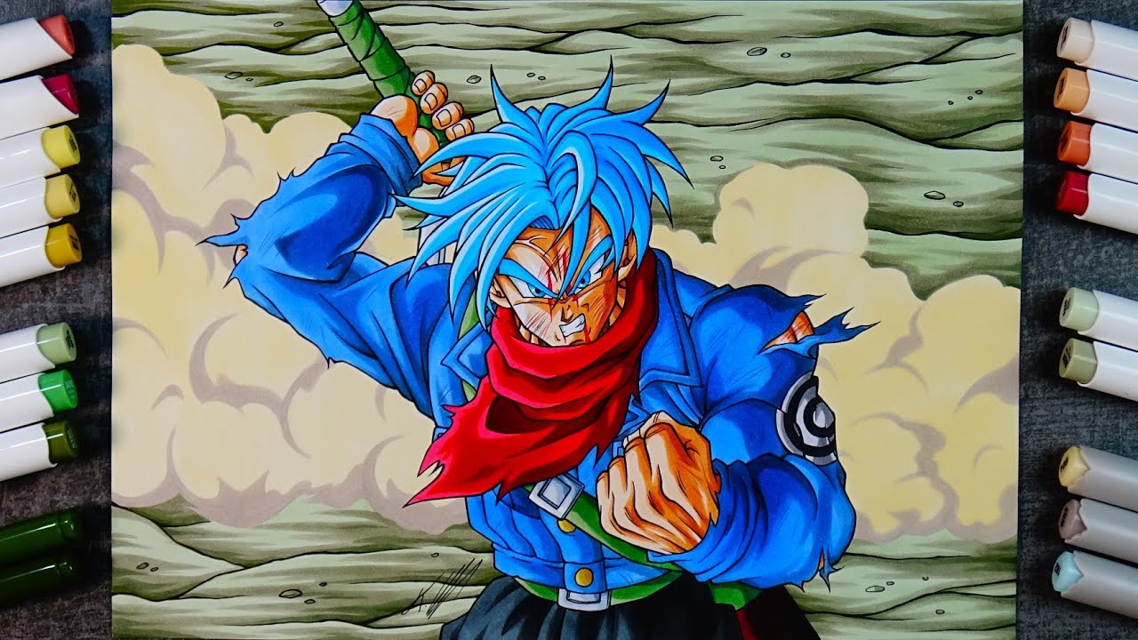 Drawing Future Trunks from Dragon Ball Super in Real Time