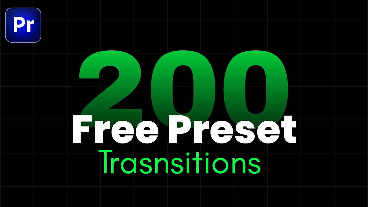 Бесплатный набор из более чем 200 плавных переходов для Adobe Premiere Pro.