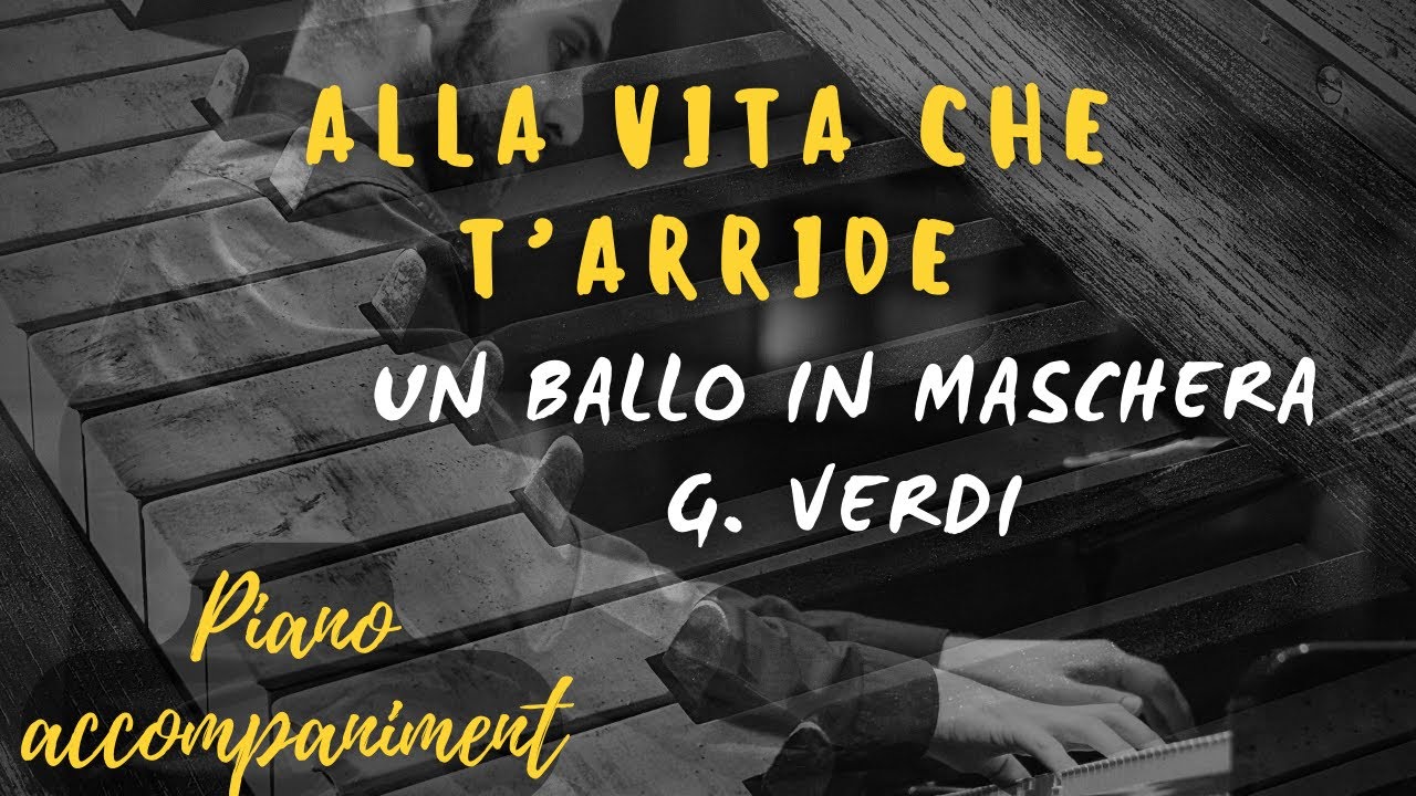 Alla vita che t'arride KARAOKE Piano accompaniment