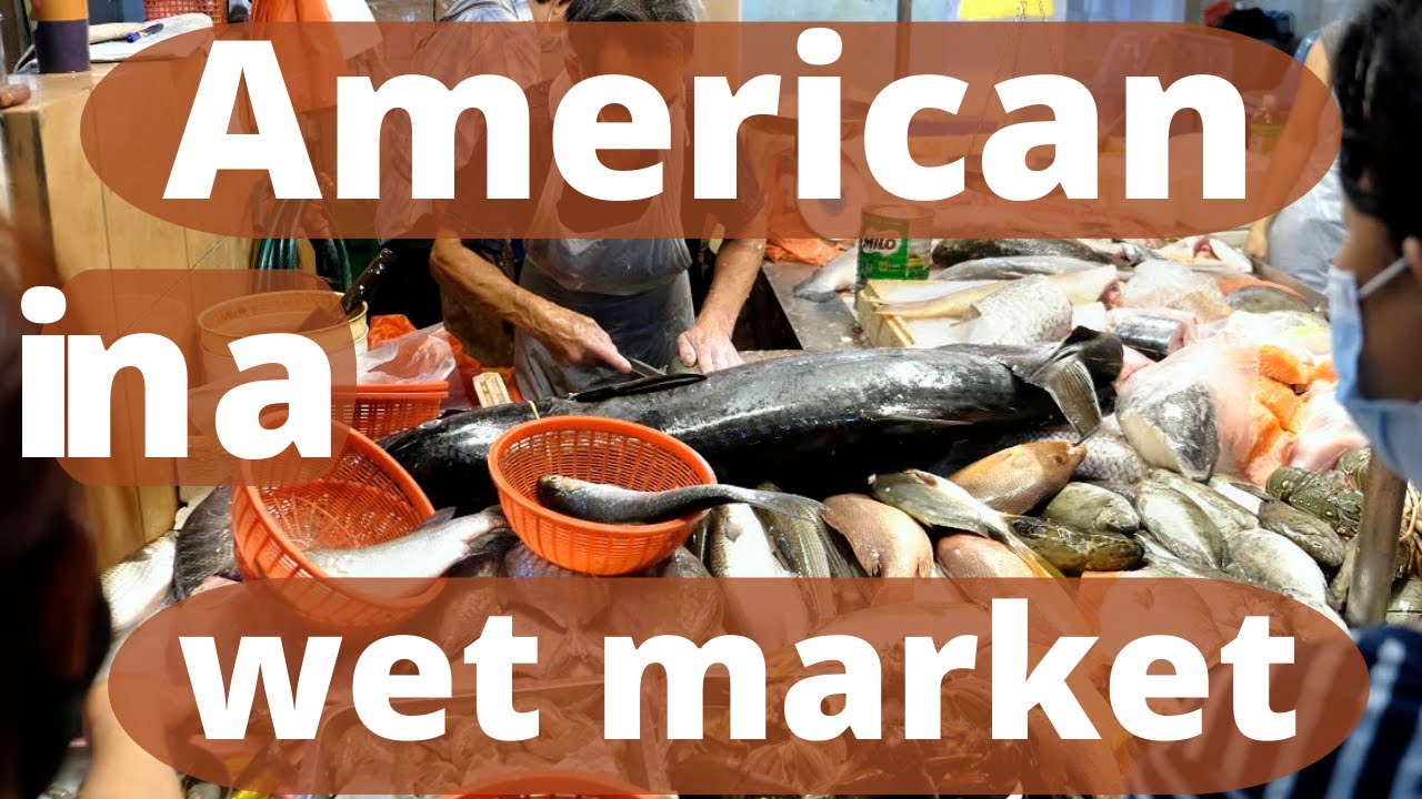American comedian visits a wet market in Asia.