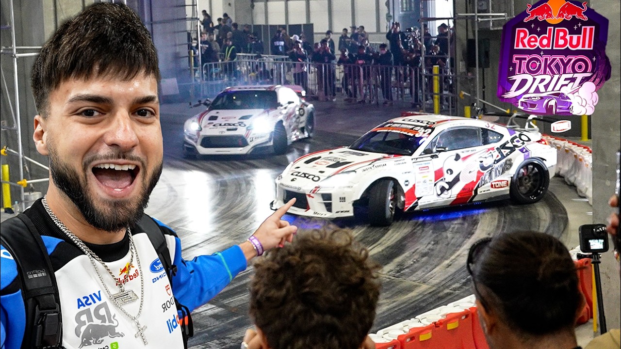 Автомобили выполняли дрифт внутри многоуровневой парковки... (Токио)