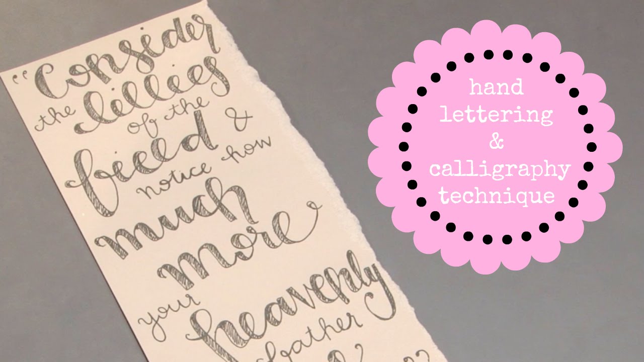 Hand Lettering Tutorial with Easy Calligraphy Technique
