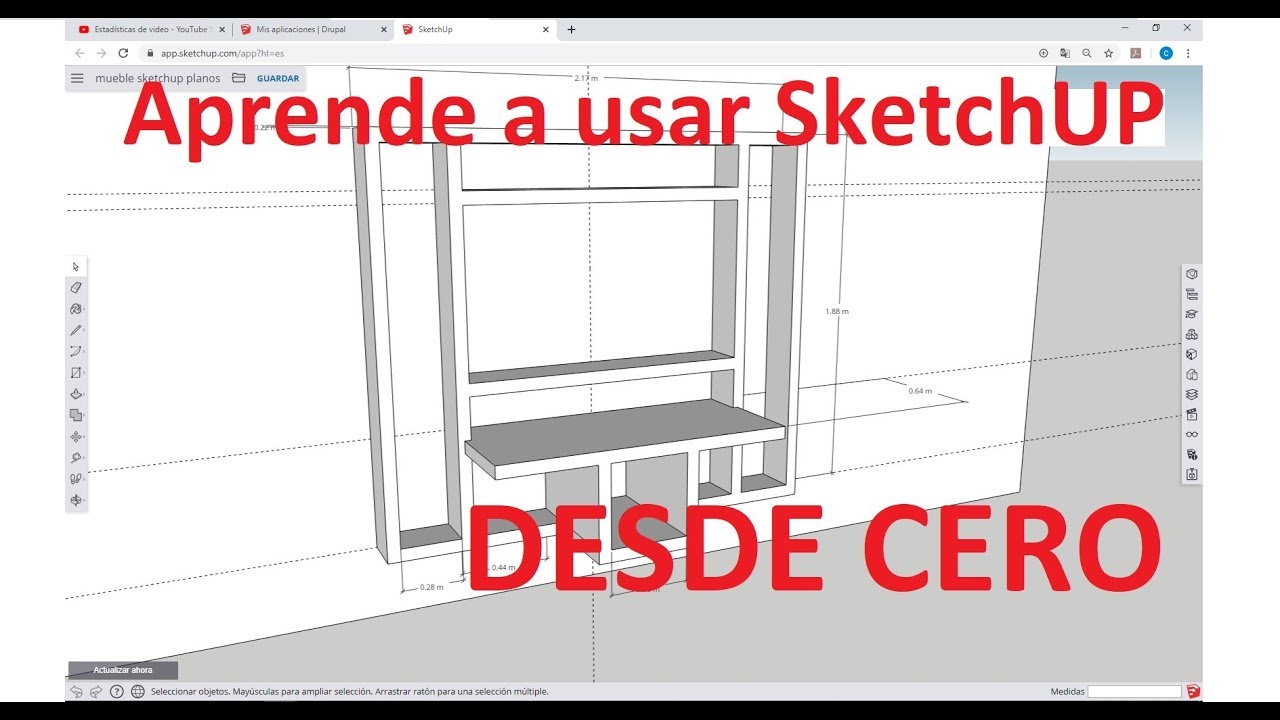 Tutorial desde cero con Sketchup -  principios básicos -