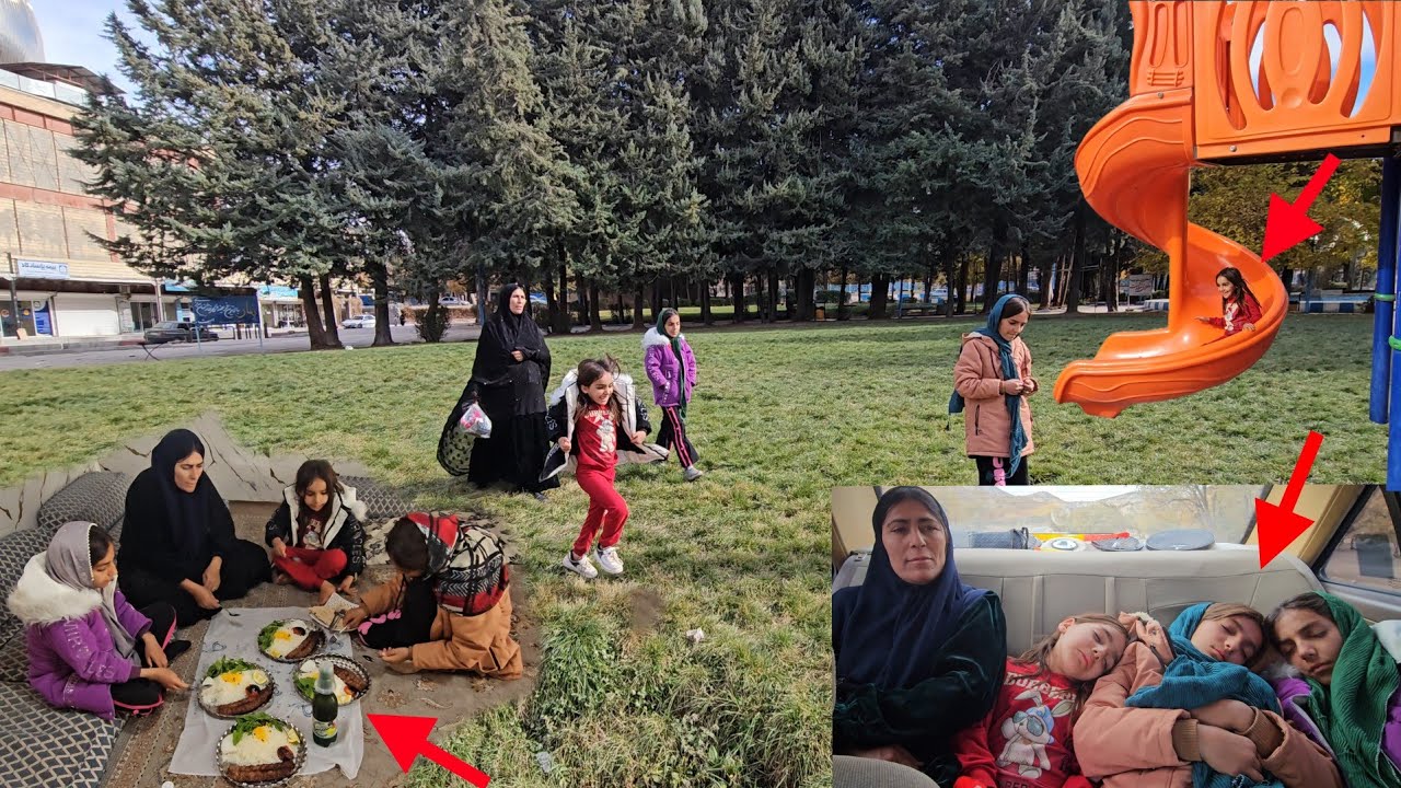 Golafrooz and the girls' exciting trip to the city and grocery shopping on the mountain road
