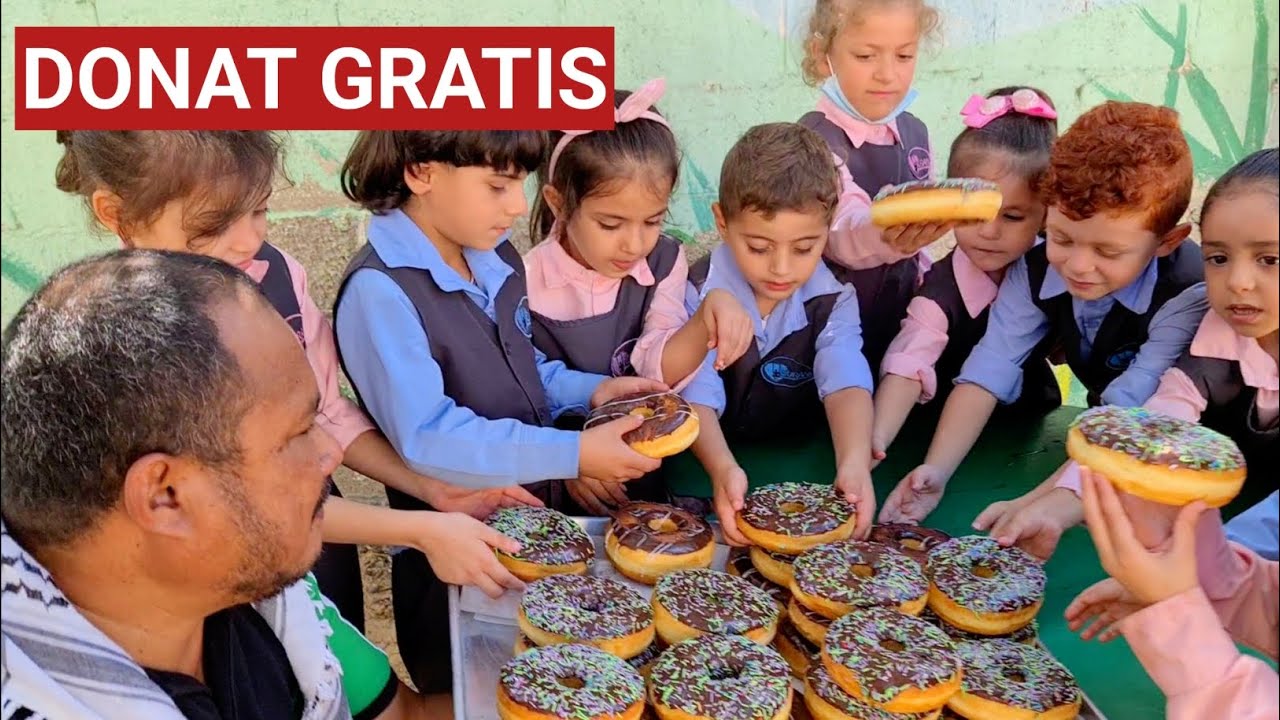 RATUSAN DONAT GRATIS, PAMAN ORANG INDONESIA?? YATIM GAZA