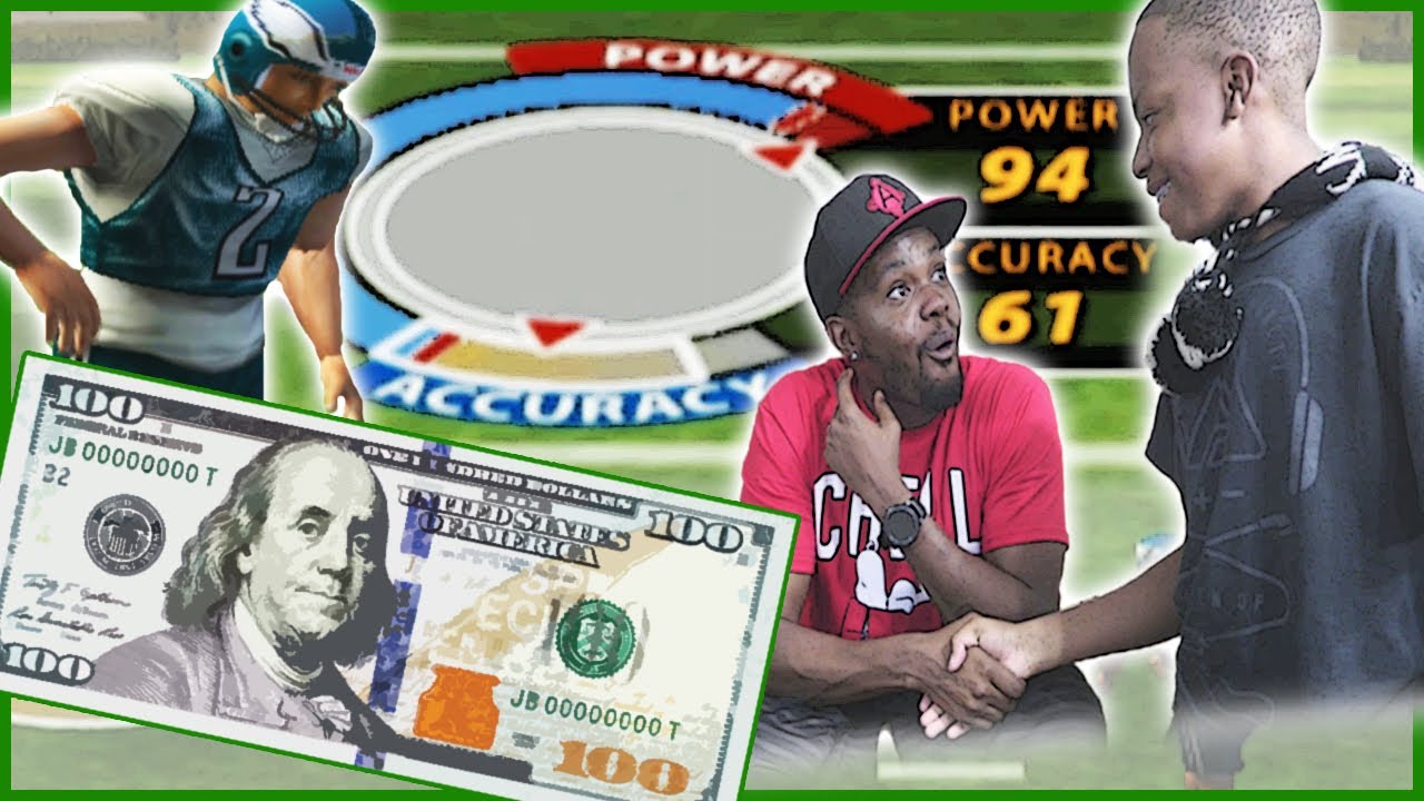 HE MIGHT HAVE A PROBLEM! $100 MINI GAME WAGER! - Madden 05 Mini Games | Clutch Kicking