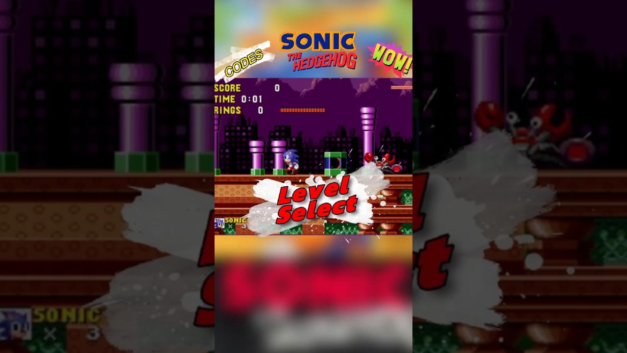 How to Unlock the SECRET Level Select! (Sega Genesis Cheat Code) - Sonic the Hedgehog 
