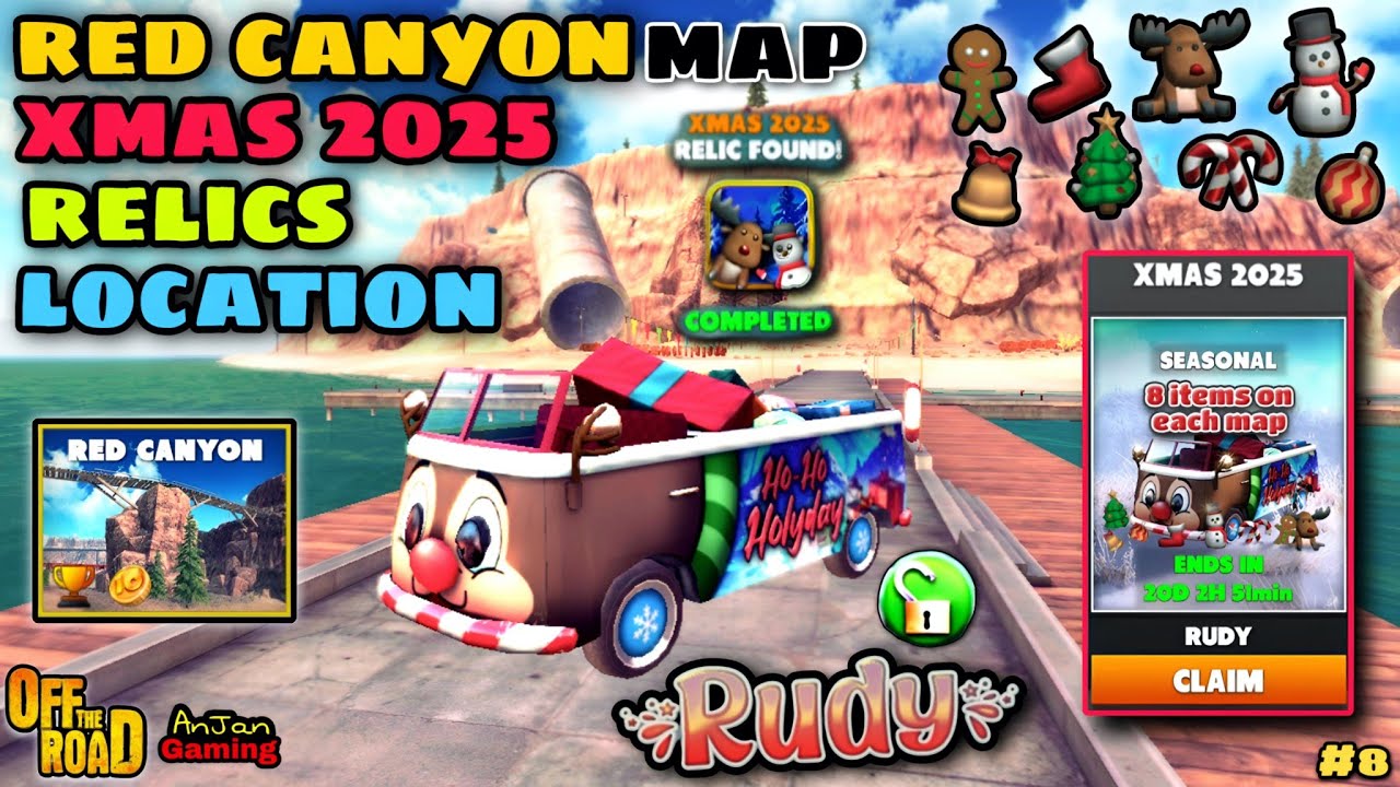 Off The Road RUDY Red Canyon Map XMAS 2025 Relics Locations🔥 #8 | Unlocked Otr V.1.18 RUDY for Free😍