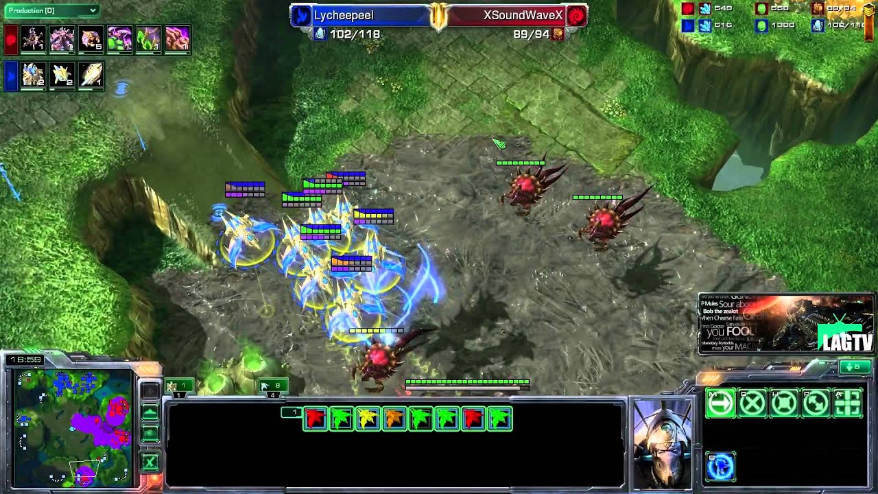 Lycheepeel (P) vs XSoundWaveX (Z) -- Starcraft 2 [LAGTV]