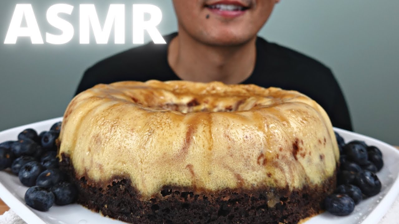 ASMR | Homemade Chocolate Flan Cake | The Hangry Mole