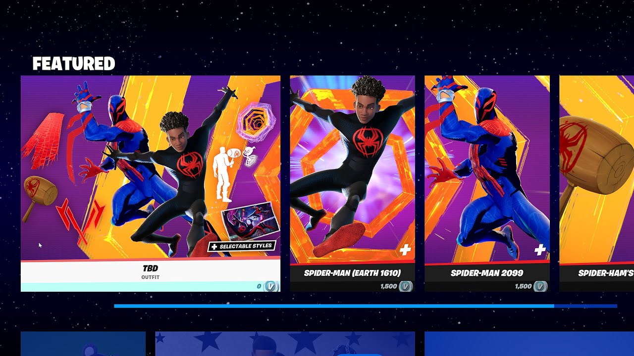NEW MILES MORALES Skins in Fortnite ITEMSHOP preview (New Spider-Man Bundles)