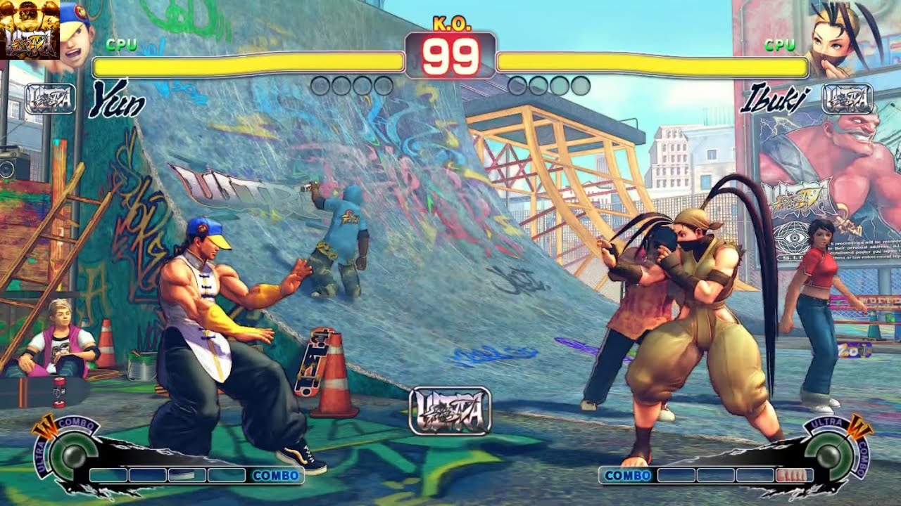 ULTRA STREET FIGHTER IV Yun(CPU) vs Ibuki(CPU) Requested Match (Japanese Voices)