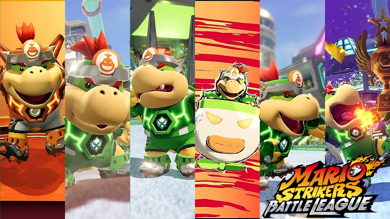 Mario Strikers Battle League All Bowser Jr Animations