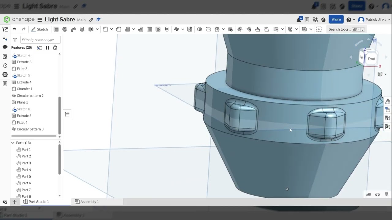 Light Saber on OnShape Tutorial - Part 2