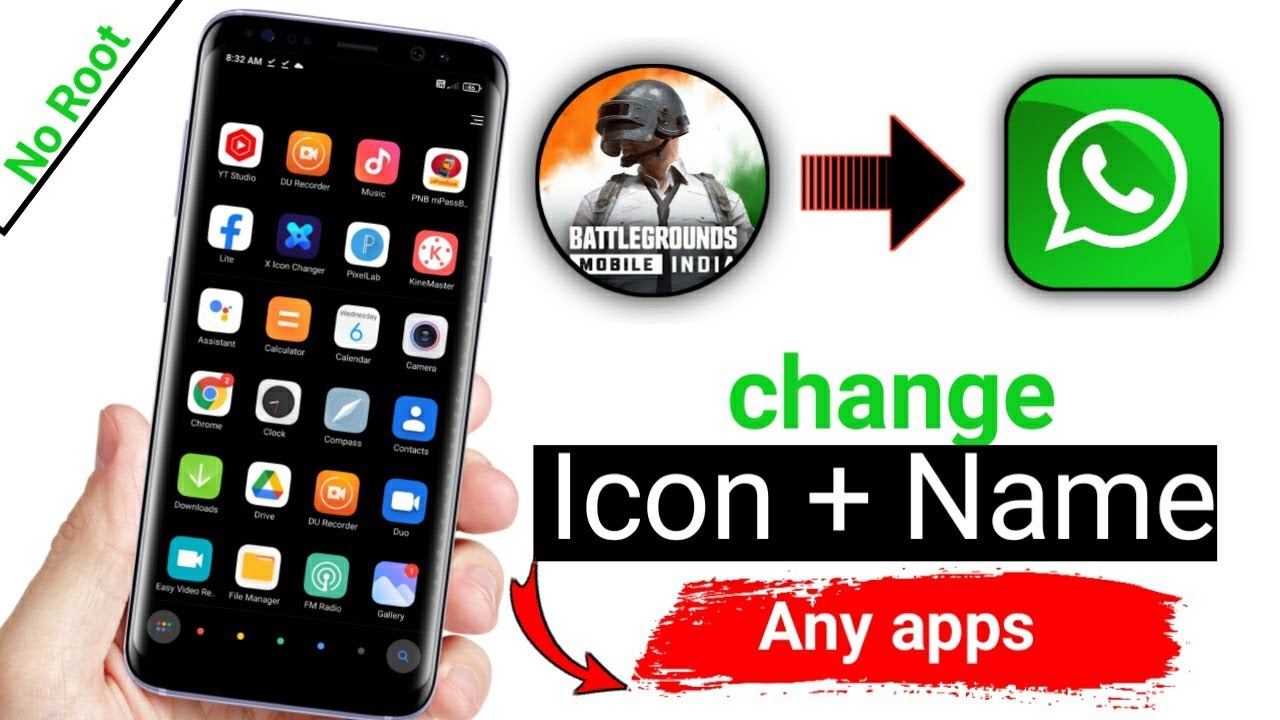 kishi bhi apps ka icon kaise change kare || How to change icon and name of any app