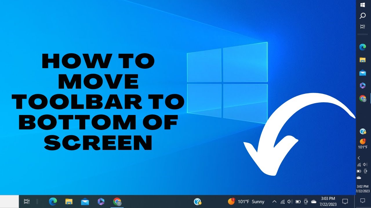 HOW TO MOVE TOOLBAR TO BOTTOM OF SCREEN Toolbar Moved to Side/How to Get Icons to Bottom of Screen