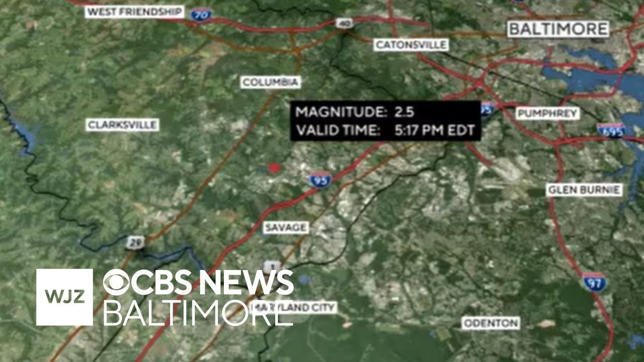 Earthquake felt in portions of Howard County in Maryland