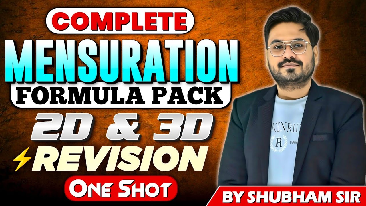 🔥 Complete Mensuration Formula Pack 📐 2D & 3D One Shot Revision |SSC CGL CHSL Railway NTPC GD 2026 💯