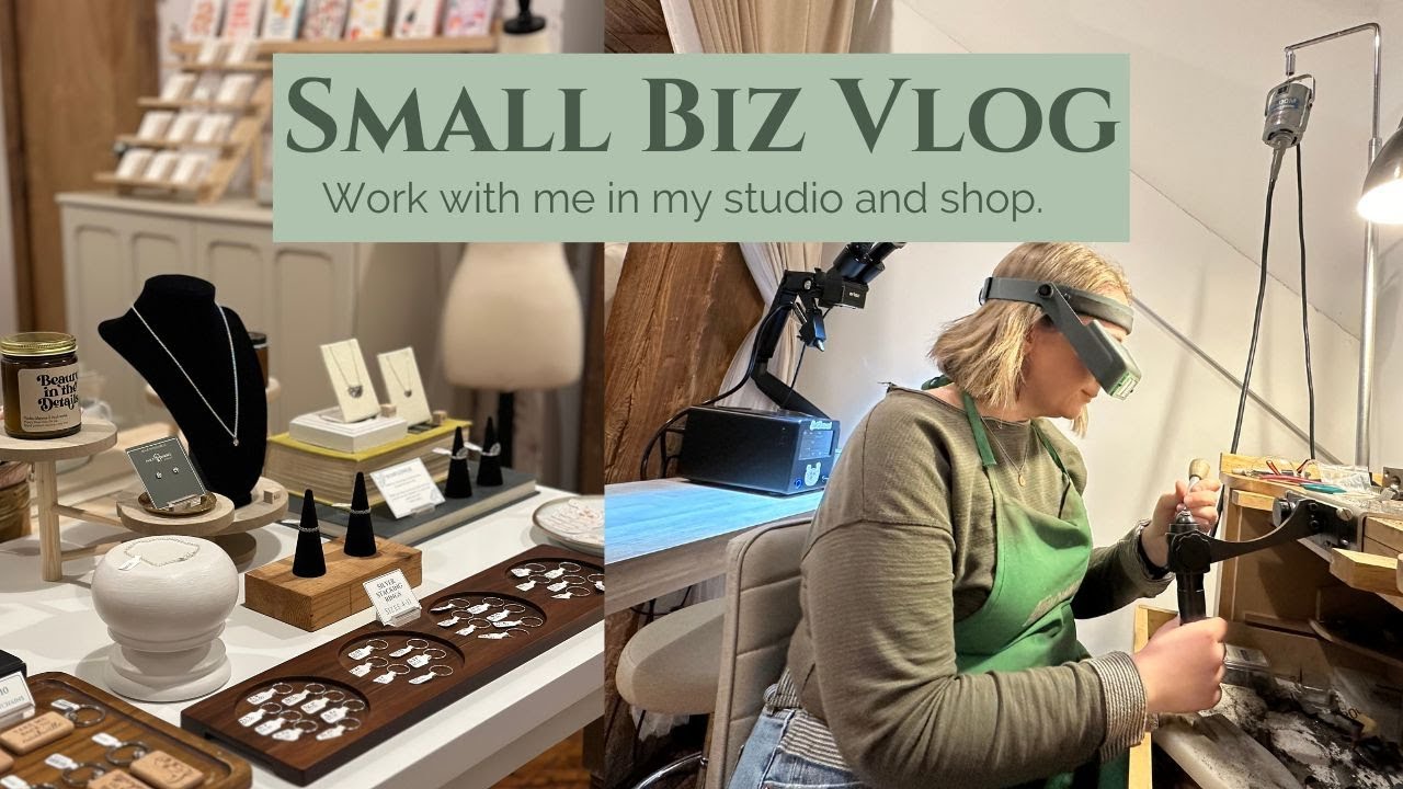 Small Business Owner Vlog: Work in my store and studio with me | Studio Vlog