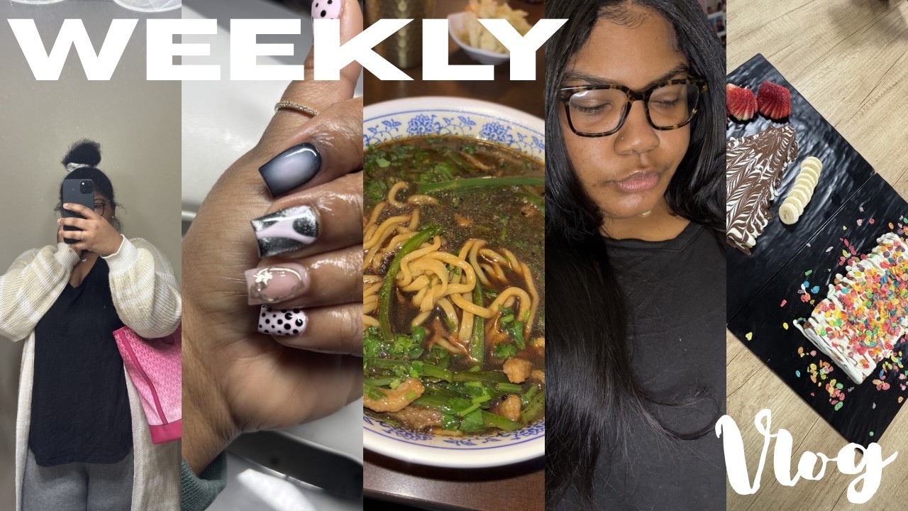 WEEKLY VLOG// trying RAMEN for the first time 😱, NEW hair , nail appt, start my room makeover