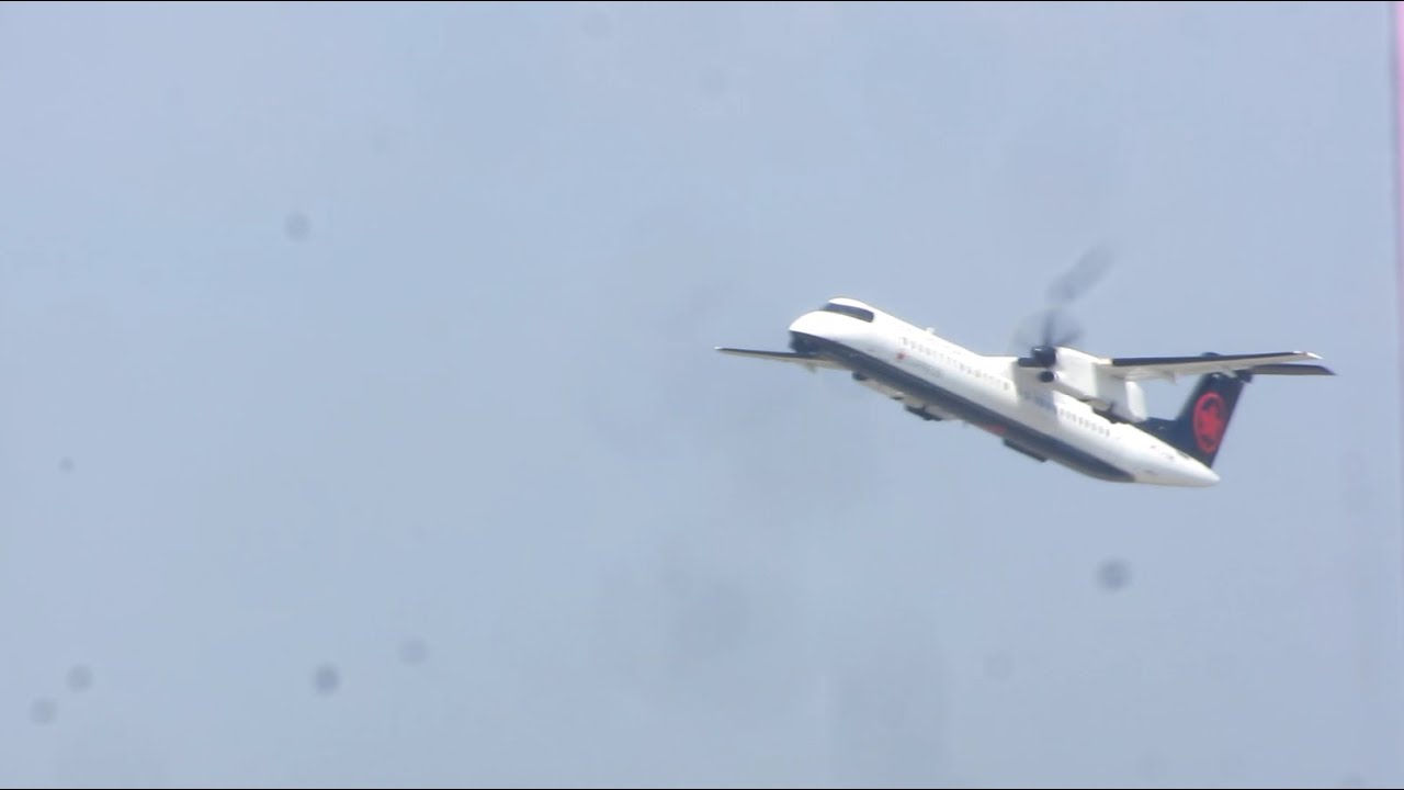 Air Canada Dhc-8 Takeoff From CYYB