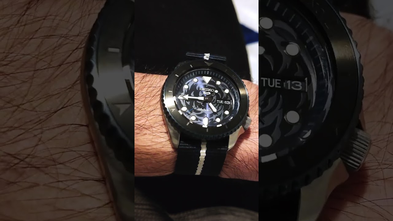 Seiko SRPH71 Sabo One Piece Limited - Epic Flame Dial on Blue Nato Wrist Roll 
