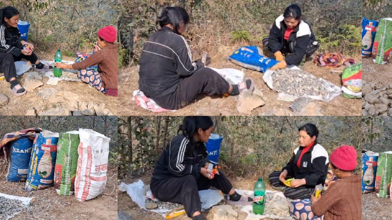 Bajeko मन्दिर dhalan garna ko lagi giti kutdai hami@sastika rai