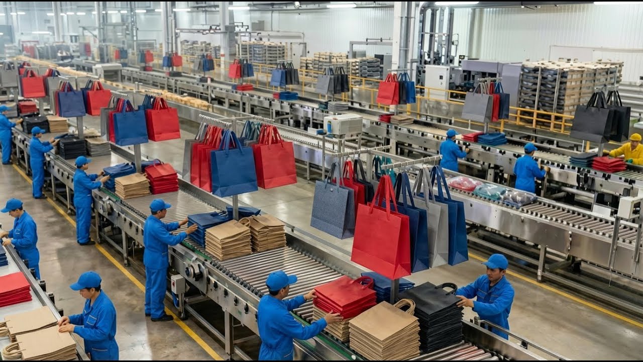 How Millions of Waste Plastic Polythene Are Recycled Into Shopping Bags  Asian Factory Process