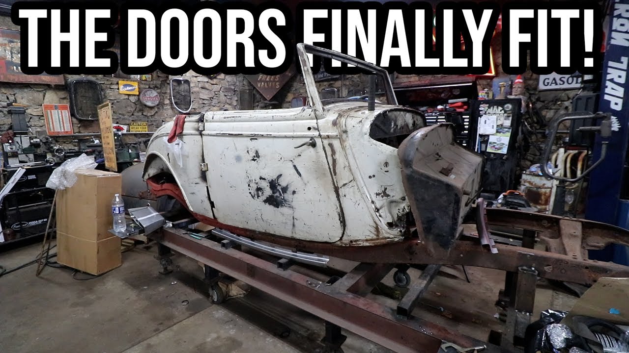 Getting The Doors Aligned & Latching!!! - Mike's 1934 Ford Crappy Cabriolet