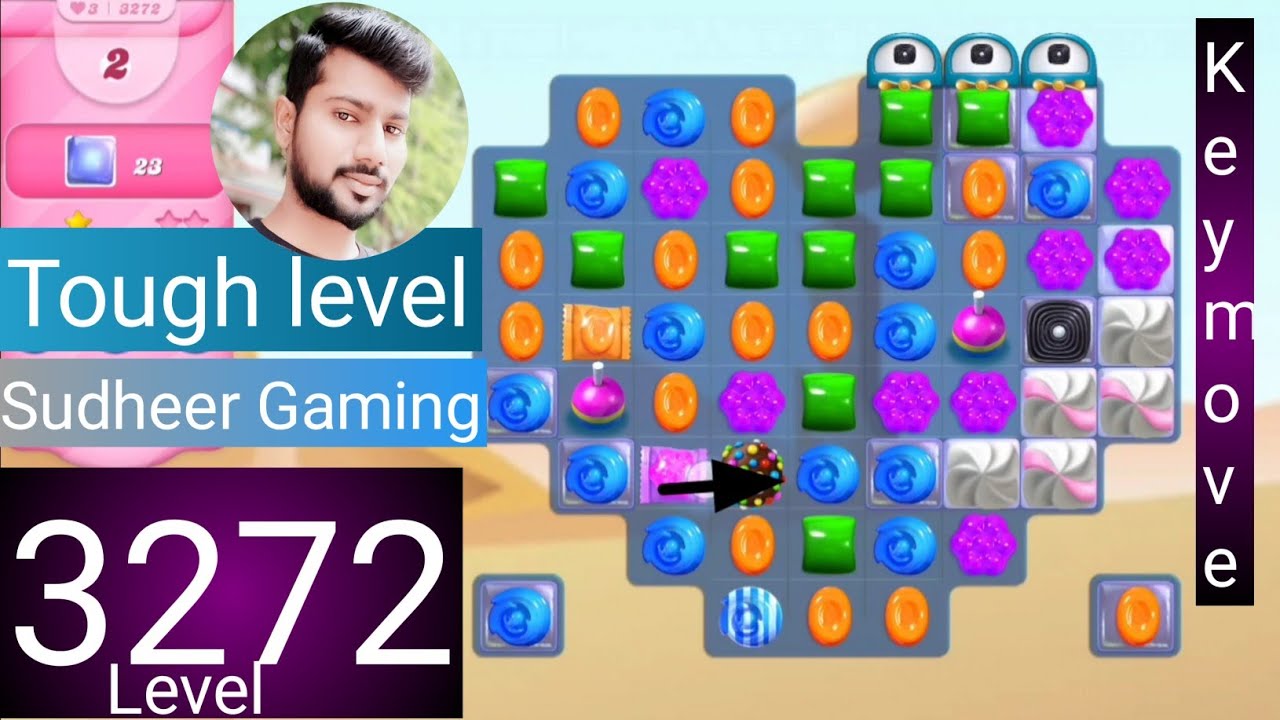 Candy crush saga level 3272 । No boosters । Tough level । Candy crush 3272 help । Sudheer Gaming